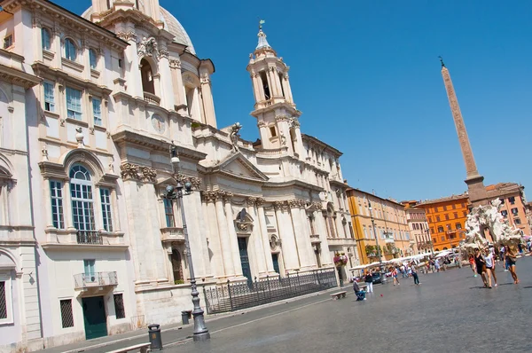 Piazza Navona on August 8, 2013 in Rome. — Stock Photo, Image