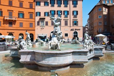 Roma-Ağustos 8: Neptün Çeşmesi, Roma, İtalya Ağustos 8,2013 üzerinde. Neptün Çeşmesi, piazza navona Kuzey sonunda bulunan Roma, İtalya, bir çeşme 's.