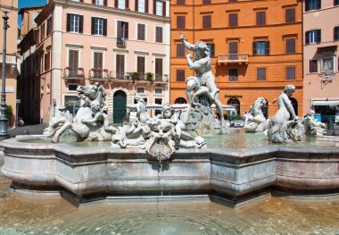 Roma-Ağustos 8: Neptün Çeşmesi, Roma, İtalya Ağustos 8,2013 üzerinde. Neptün Çeşmesi, piazza navona Kuzey sonunda bulunan Roma, İtalya, bir çeşme 's.
