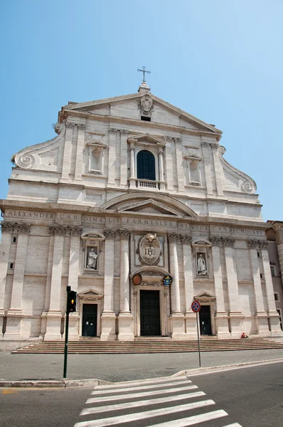 La Iglesia de la Gesjalá el 6 de agosto de 2013 en Roma, Italia . — Foto de Stock