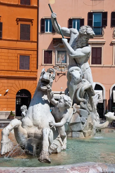 Fountain of Neptune in Rome, Italy. — Stock Photo, Image