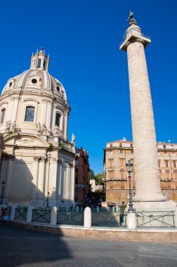 Roma-Ağustos 8: trajan sütunu, Roma, İtalya. Trajan, Roma, İtalya, Roma İmparatoru trajan'ın zafer Daçya savaşları anısına Roma zafer sütunu sütundur.