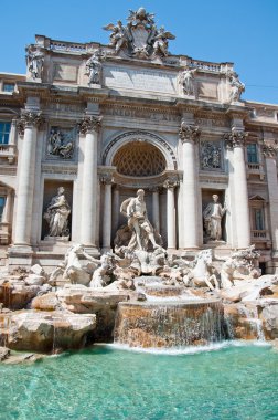 trevi Çeşmesi ayrıntı. Roma, İtalya.