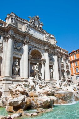 trevi Çeşmesi ayrıntı. Roma, İtalya.