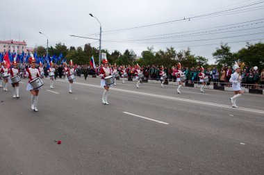Rusya-Eylül 17: geçit töreninde bryansk Eylül 17,2013. Bryansk idari Merkezi bryansk Oblastı, Rusya, 379 kilometre (235 mil) güneybatısında Moskova biridir.