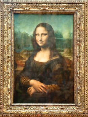 paris - 16 Ağustos: panjur müzede İtalyan sanatçı Leonardo Da Vinci tarafından Mona Lisa, agustos 16, Paris'te 2009, fransa.