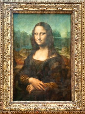 PARIS - AUGUST 16: Mona Lisa by the Italian artist Leonardo da Vinci  at the Louvre Museum, August 16, 2009 in Paris, France. clipart