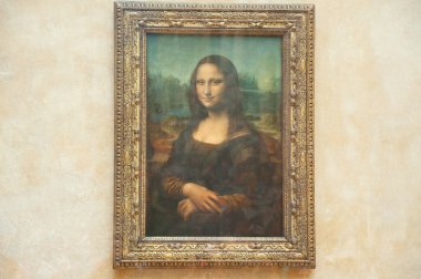 paris - 16 Ağustos: panjur müzede İtalyan sanatçı Leonardo Da Vinci tarafından Mona Lisa, agustos 16, Paris'te 2009, fransa.