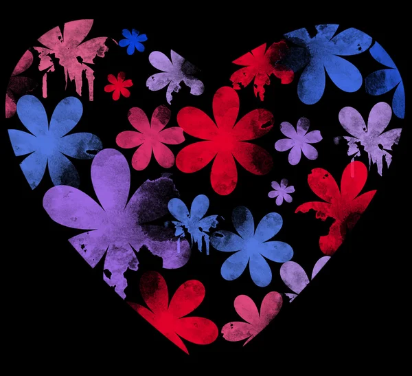 Coração de flor — Fotografia de Stock
