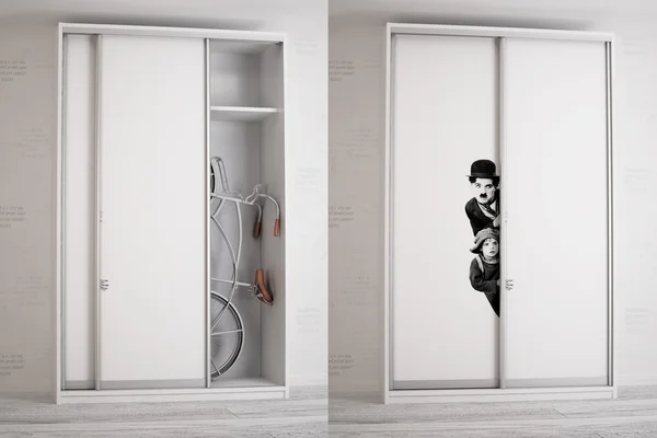 Сabinet for bicycle — Stock Image Сabinet for bicycle Stock Photo