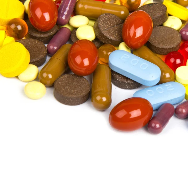 Színes tabletta kapszulával — Stock Fotó