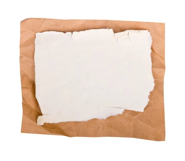 Hojas de papel antiguas aisladas sobre fondo blanco —  Fotos de Stock