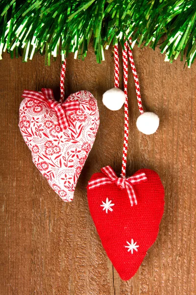 Christmas decoration on wood board Stock Image