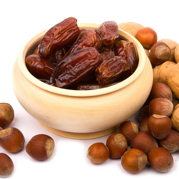Dates and nuts — Stock Photo, Image