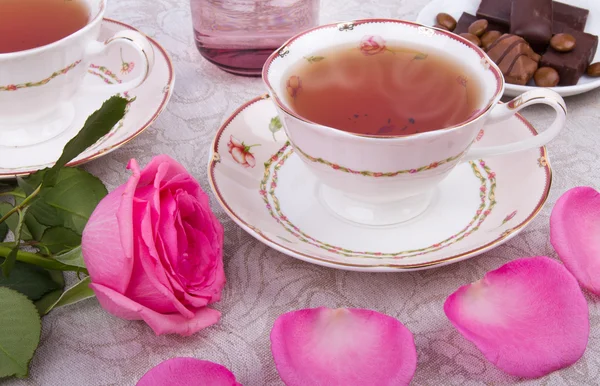 Té, flores — Foto de Stock