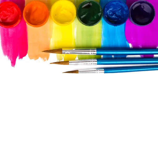 Art studio barev, palety — Stock fotografie