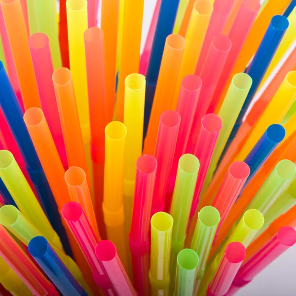 Multi Color flexible straws — Stock Photo, Image