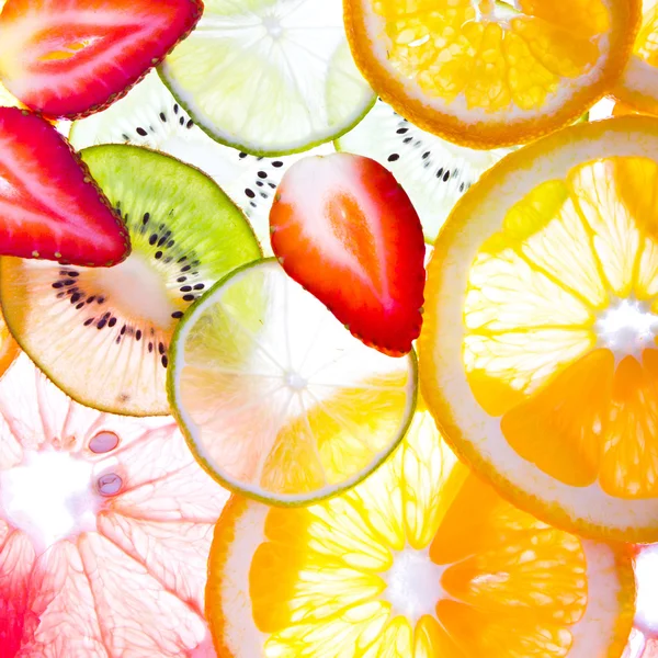 Viipaloidut hedelmät tausta — kuvapankkivalokuva