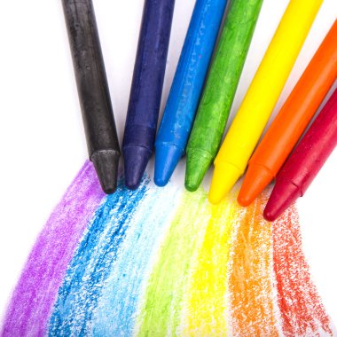 beyaz kağıt üzerine pastel boya kalemi petrol