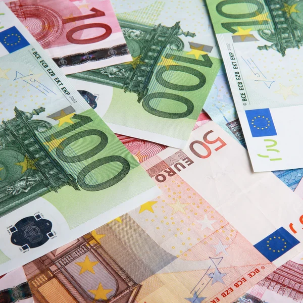 Close-up of Euro banknotes — Stock Photo, Image