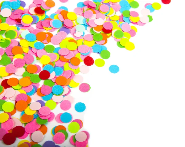 Confetti on white background — Stock Photo, Image