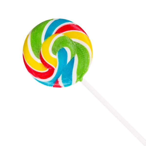 Colorful appetizing lollipop isolated on white background with c — Stock Photo, Image