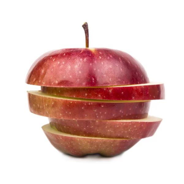 Sezioni affettate di mela — Foto Stock