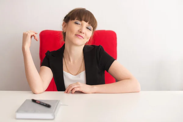 A girl in the office — Stock Photo, Image