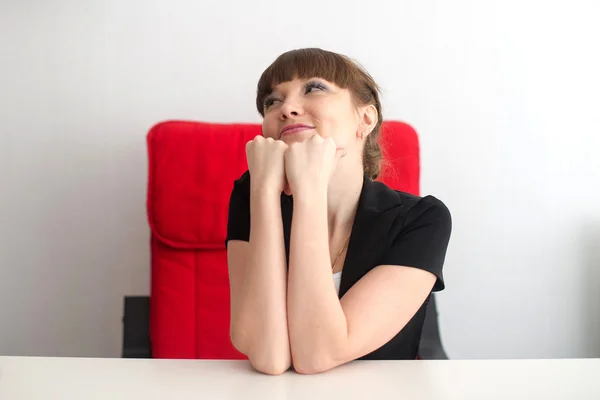 A girl in the office — Stock Photo, Image