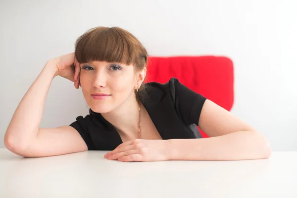 A girl in the office — Stock Photo, Image