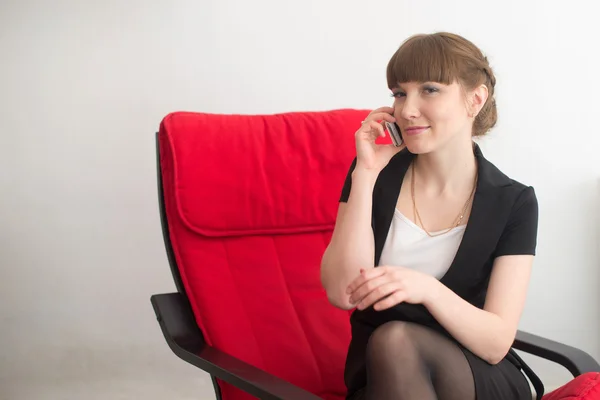 A girl in the office — Stock Photo, Image