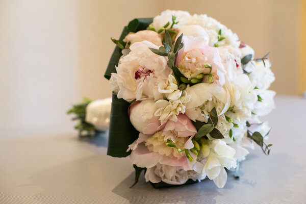 Beautiful bridal bouquet of flowers