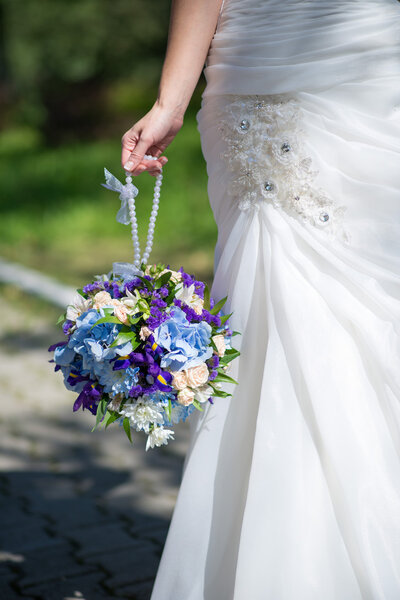 Beautiful bridal bouquet of flowers