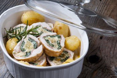 rulo tavuk ve patates