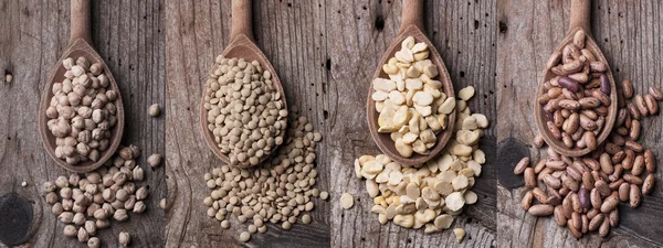 Seamless texture with legumes — Stock Photo, Image
