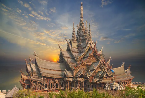 Sanctuary of Truth, Pattaya, Thailand. — Stock Photo, Image