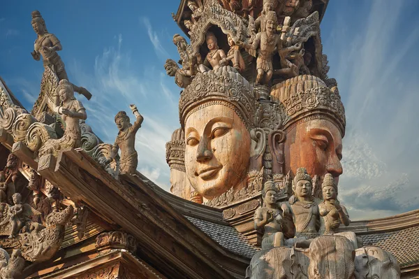 Santuário da Verdade, Pattaya, Tailândia . — Fotografia de Stock