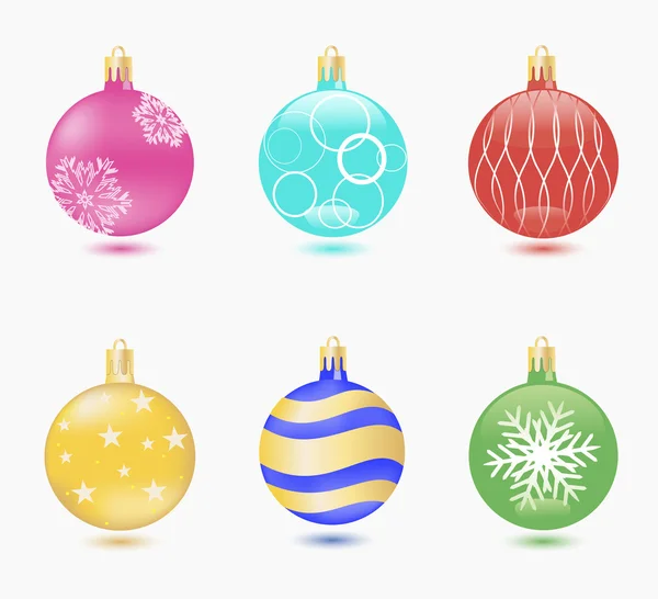 Christmas ball set vector — Stock Vector