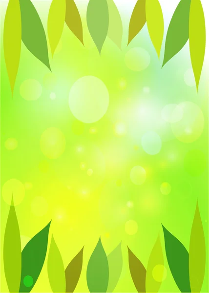 Deja bokeh verde. Fondo de primavera . — Vector de stock