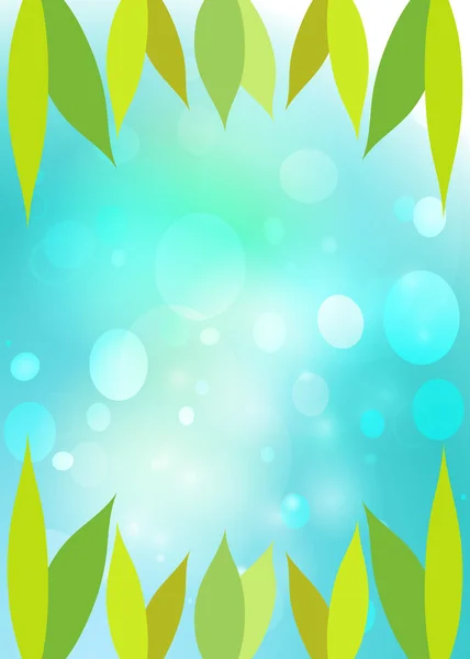 Deja bokeh azul. Fondo de primavera . — Vector de stock