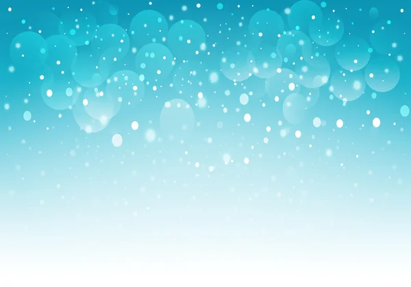 Blue snow bokeh background. Vector EPS10. — Stock Vector