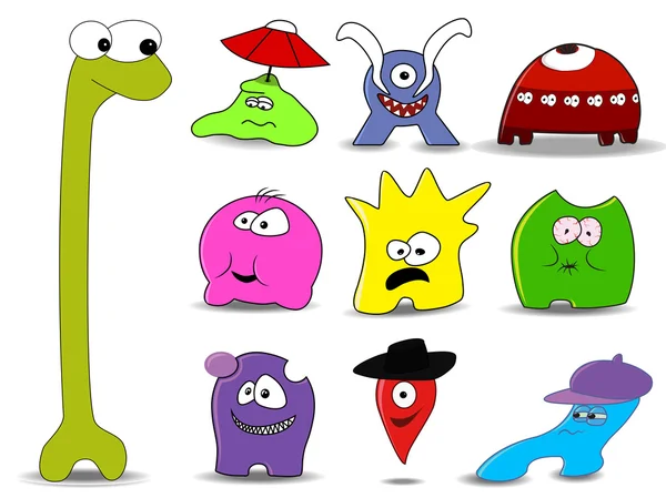 sevimli canavar küme. vektör eps10