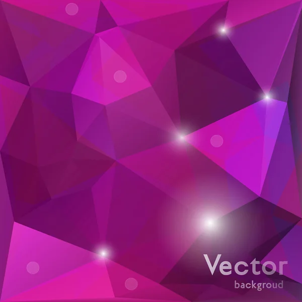 Vector triangle shiny purple background — Stock Vector