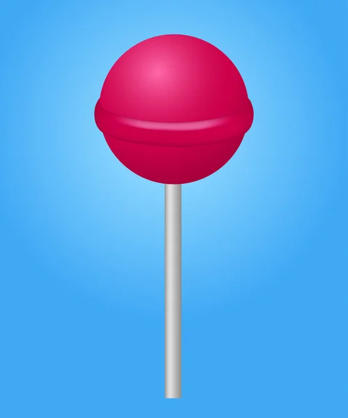 Pink candy lolipop. Vector illustration. — Stock Vector