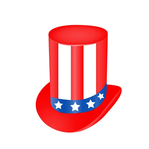 Top hat for independence day — Stock Vector