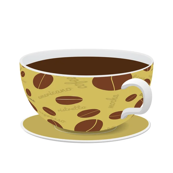 Taza de café — Vector de stock