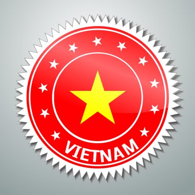 Vietnam bayrağı etiketi