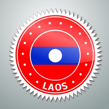 Laos bayrağı etiketi