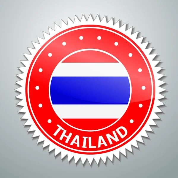 Thailändska flaggan etikett — Stock vektor