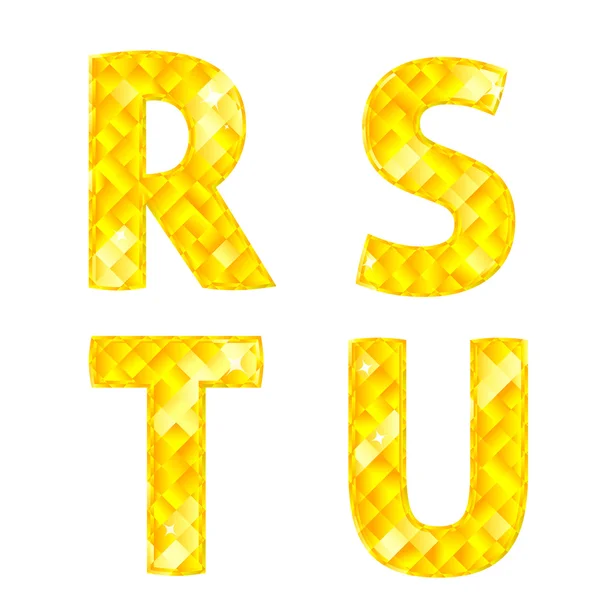 ตัวอักษรเพชร R, S, T, U — ภาพเวกเตอร์สต็อก